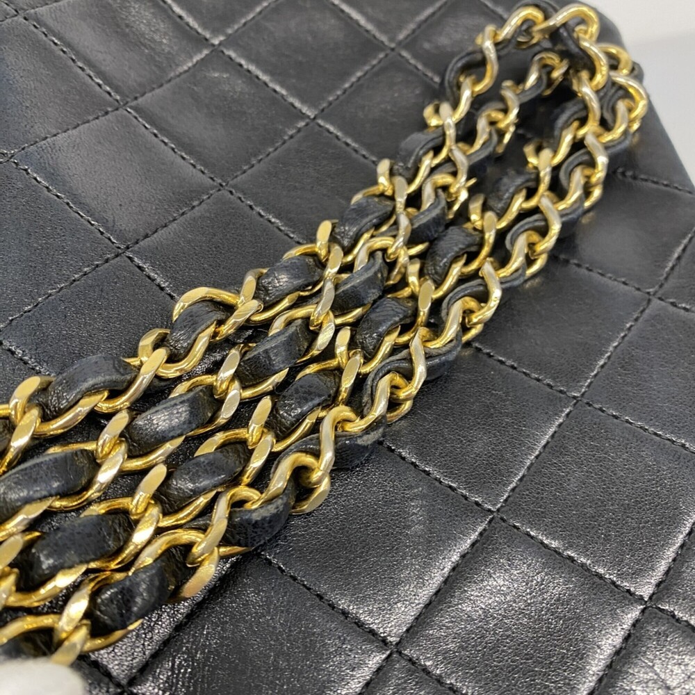 Chanel Mini Matelassé Chain Shoulder Bag, Lambskin, Black, Women's - Picture 10 of 11
